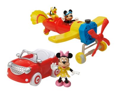 Flygplan och bil Mickey Mouse