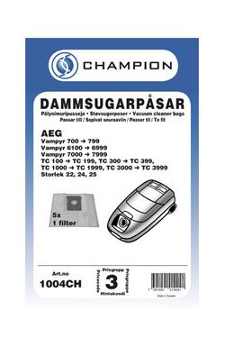 Dammsugarpåsar 5-pack AEG