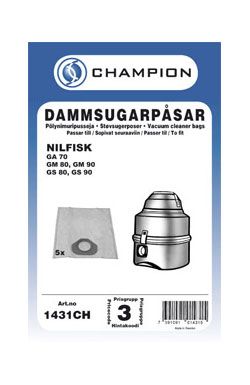 Dammsugarpåsar 5-pack Nilfisk