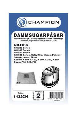 Dammsugarpåsar 5-pack Nilfisk