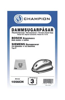 Dammsugarpåsar 5-pack Bosch Ergomax